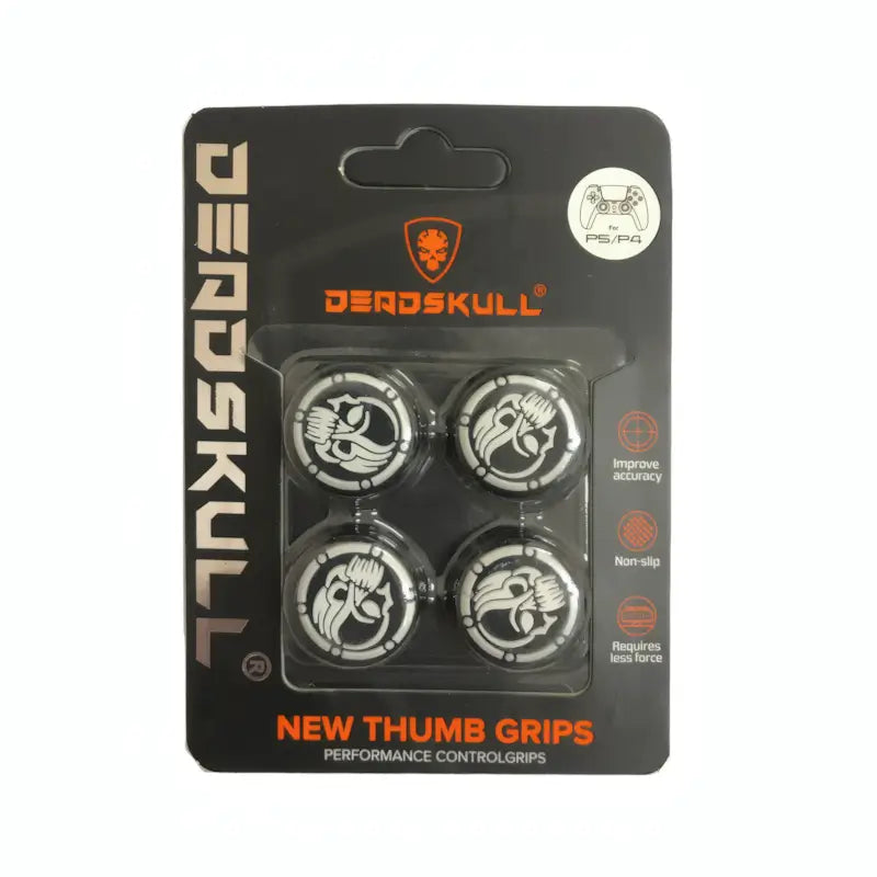 Thumb Grips Caps for PS4/PS5 Controller – Skull Edition (Set of 4)